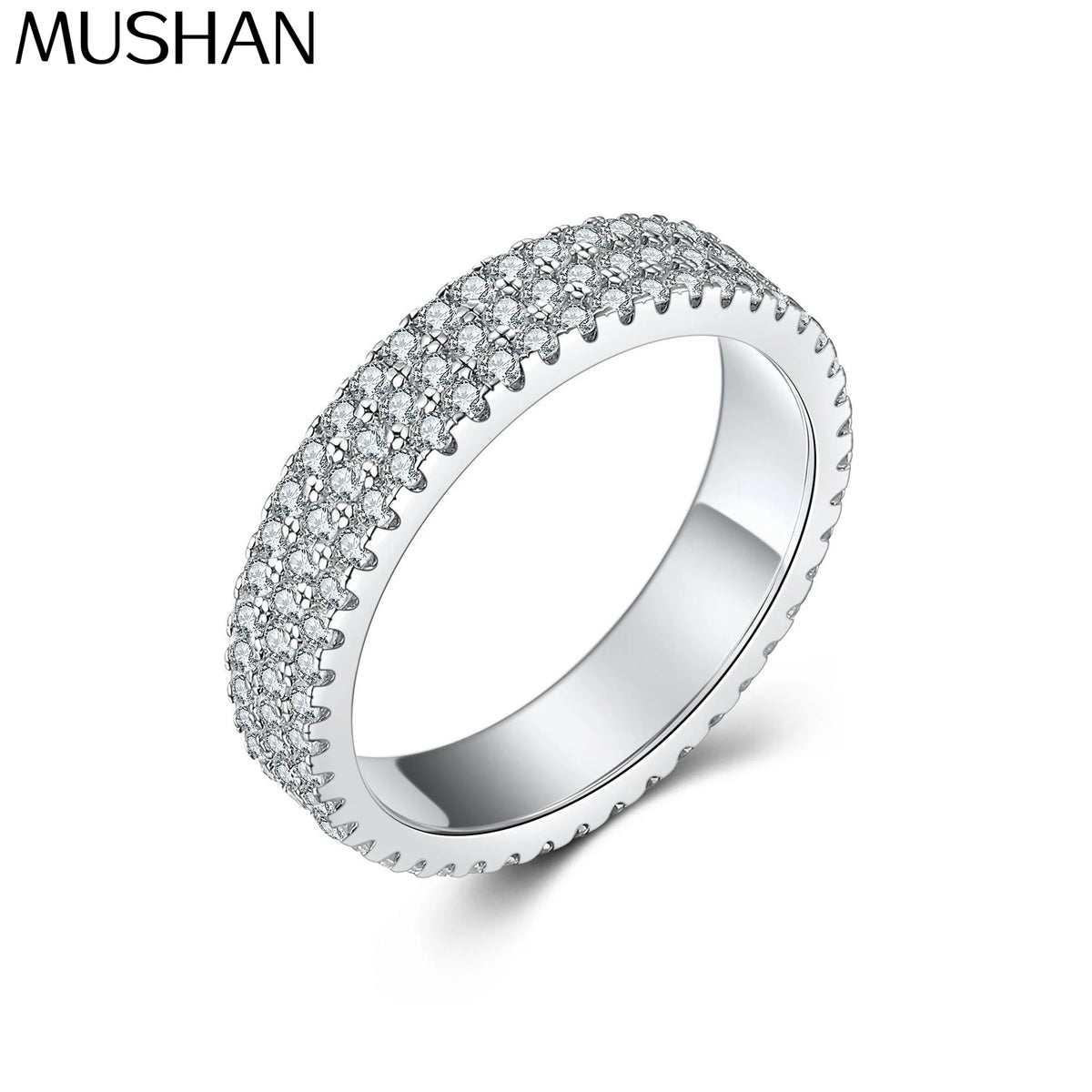 Bague MuShan Designer Jewelry en argent sterling 925, zircon 5A taille Asscher, bijou raffiné plaqué or rose 18 carats pour rendez-vous galant