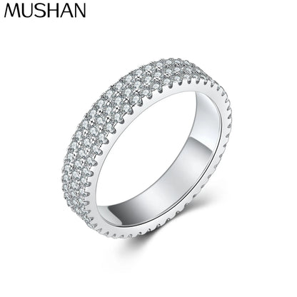 Bague MuShan Designer Jewelry en argent sterling 925, zircon 5A taille Asscher, bijou raffiné plaqué or rose 18 carats pour rendez-vous galant