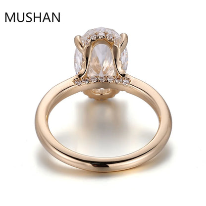 MUSHAN Luxury Custom AU750 14K 18K Gold Rings For Women Jewelry IGI 3ct Lab Grown Diamond Ring Designer EDF VVS Wedding Band