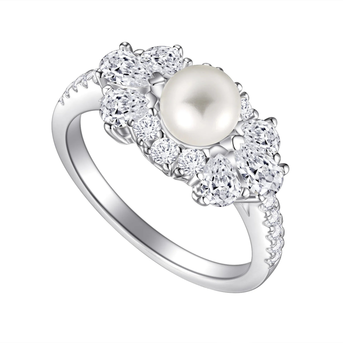 Bague de mariage MuShan Jewelry en argent sterling 925 avec diamant à haute teneur en carbone, cadeau pour elle, bijoux élégants, bagues pour femmes, joaillerie fine