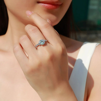 MUSHAN Luxury Jewelry 925 Sterling Silver Ring Band Women GRA Certificated Moissanite Diamond Emerald D Color Rings Fine Jewelry