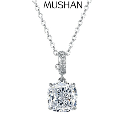 MuShan Luxury MuShan L 925 Sterling Silver Necklace Zircon 7A Infinity Office for Bride Real Gold Plated Premium Jewelry Pendant