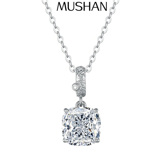 MuShan Luxury MuShan L 925 Sterling Silver Necklace Zircon 7A Infinity Office for Bride Real Gold Plated Premium Jewelry Pendant