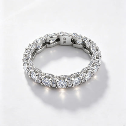 MUHAN Luxury Jewelry  925 Sterling Silver Ring Wedding Band  Women GRA Certificate Moissanite Diamond Rings D Color Fine Jewelry