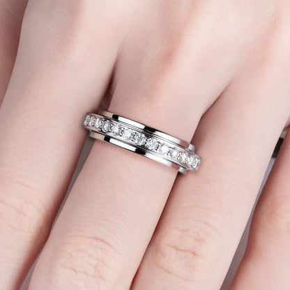 Bague MuShan en argent sterling 925 avec moissanite VVS, bague décontractée pour femme, plaquée or 18 carats, bijou breveté MST