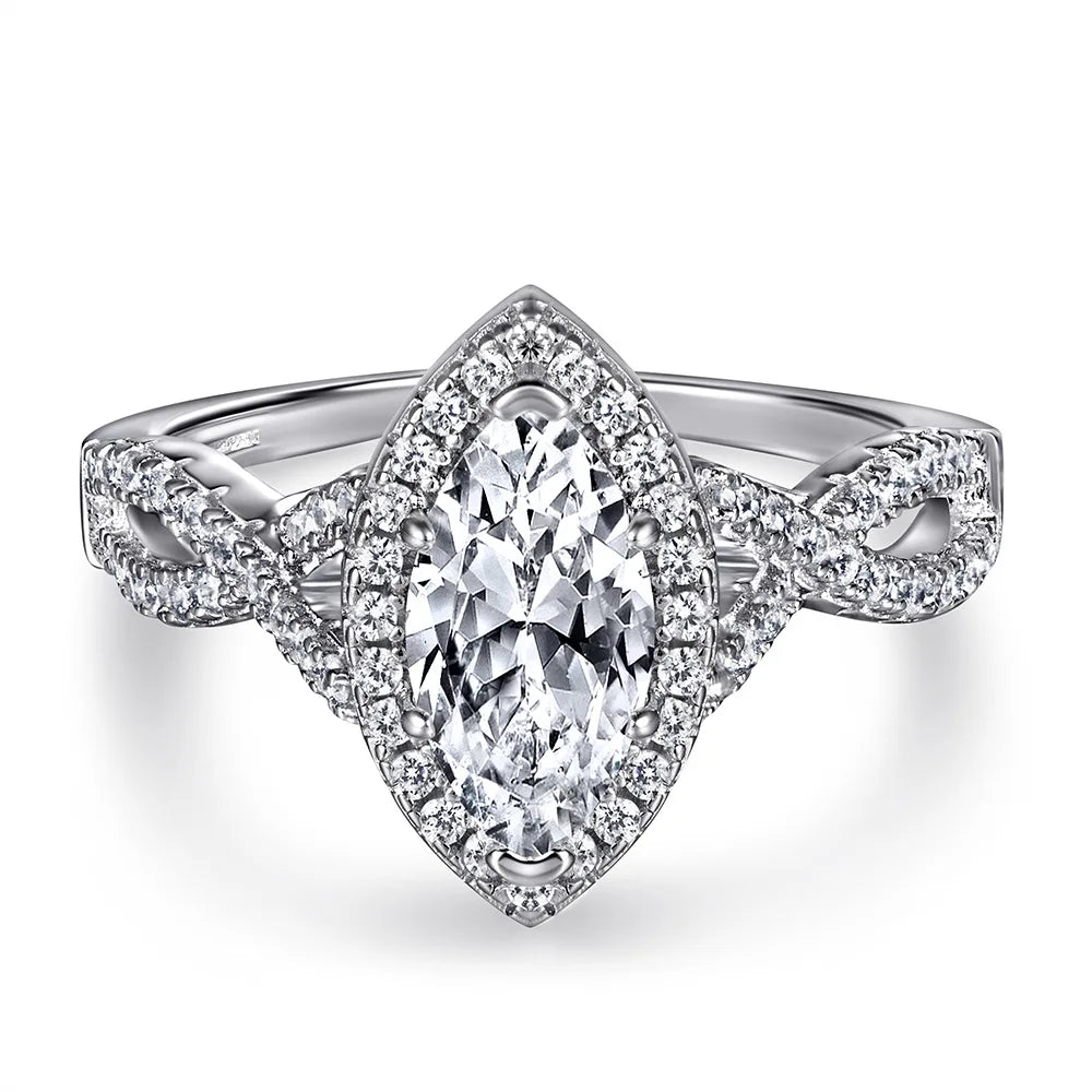 Anillo de plata de ley 925 con circonita 7A de MuShan Luxury Jewelry, anillo de compromiso tipo princesa para novia, joyería fina chapada en oro rosa de 18 quilates