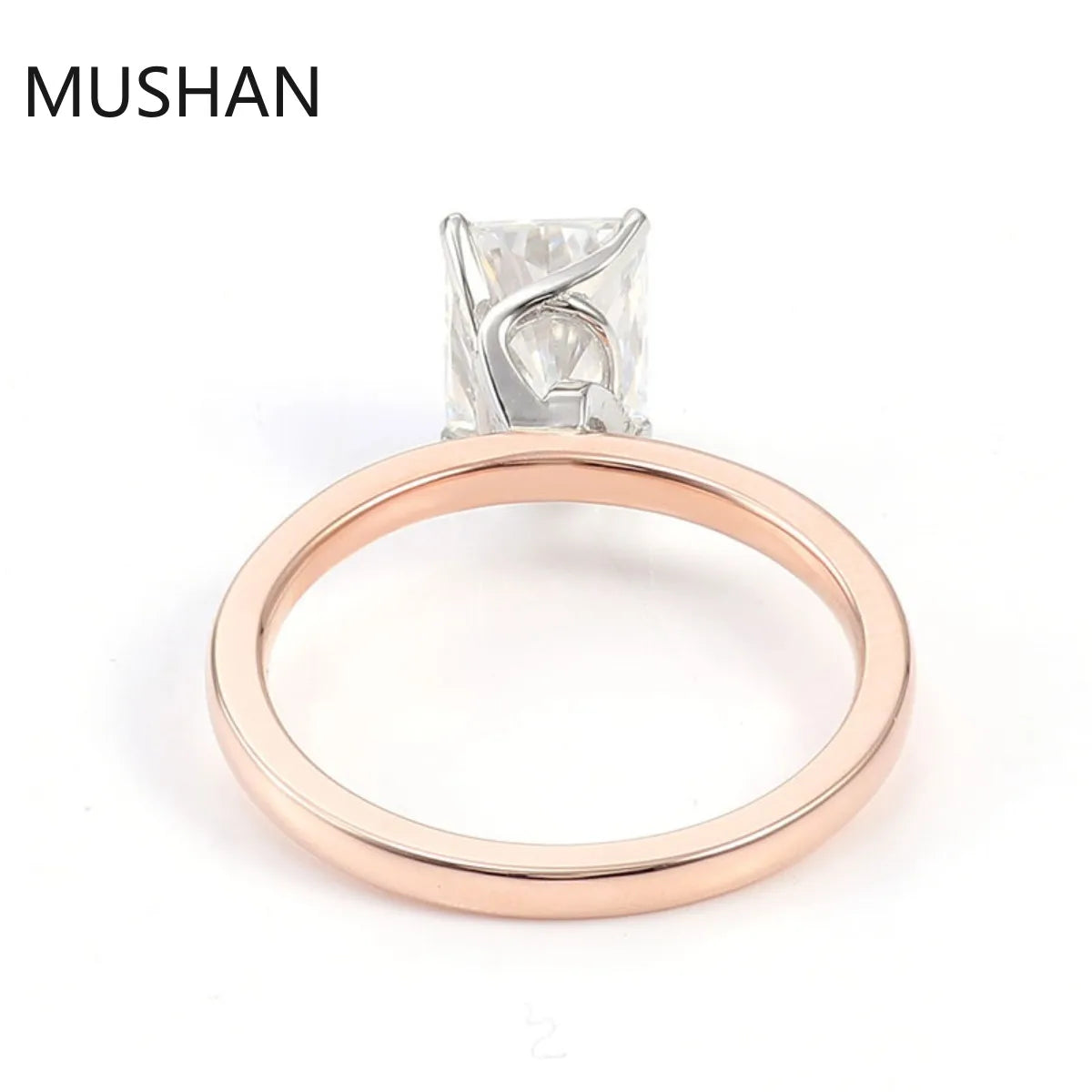 MUSHAN Luxury Custom 14K 18K Gold Rings Band Jewelry With Moissanite Diamond Lab Grown Gemstones Diamond Wedding Ring For Women