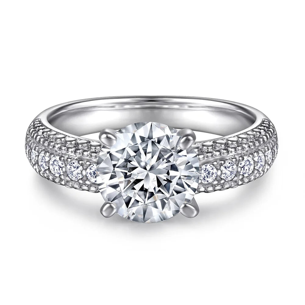 MuShan Luxury Jewelry 925 Sterling Silver Ring Zircon 5A Grade Pear Fashion for Fiancee 18K Real Gold Plated Fine Jewelry Rings