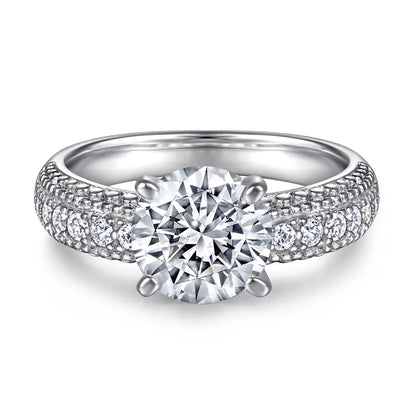 MuShan Luxury Jewelry 925 Sterling Silver Ring Zircon 5A Grade Pear Fashion for Fiancee 18K Real Gold Plated Fine Jewelry Rings