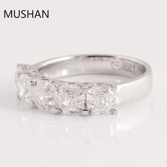MUSHAN Luxury Custom 14K 18K Gold Rings Band Jewelry With Moissanite Diamond Lab Grown Gemstones Diamond Wedding Ring For Women
