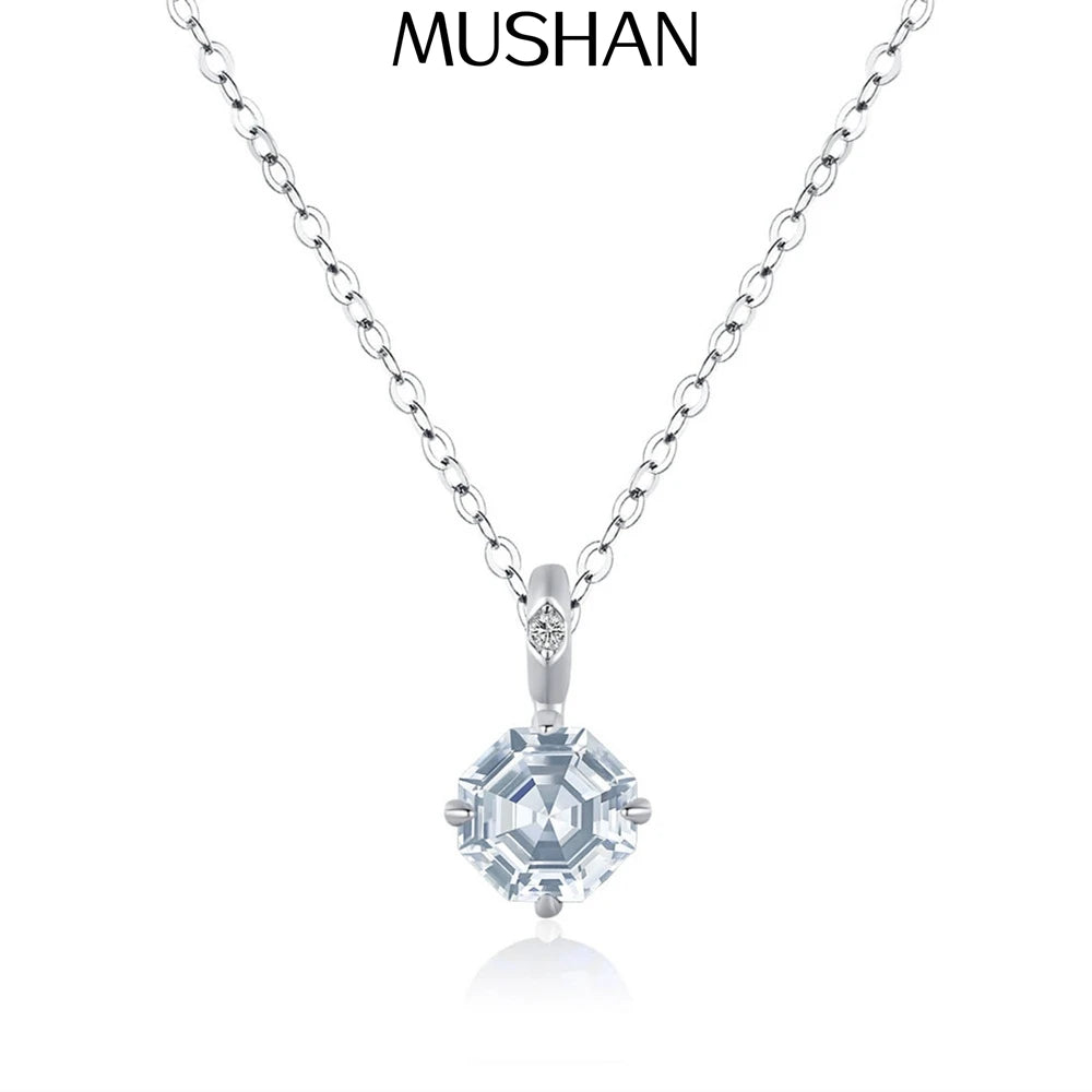 MuShan Jewelry 925 Sterling Silver Necklace Pendant Chain HCD Gemstones Gift Her Statement Jewelry Women Necklaces Jewelry