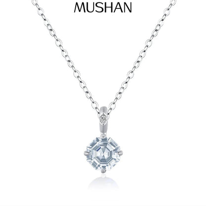 MuShan Jewelry 925 Sterling Silver Necklace Pendant Chain HCD Gemstones Gift Her Statement Jewelry Women Necklaces Jewelry