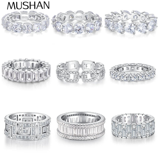 Bague MuShan Designer Jewelry en argent sterling 925, zircon de qualité 7A, forme poire, pour femme, plaqué or 18 carats, bijou raffiné