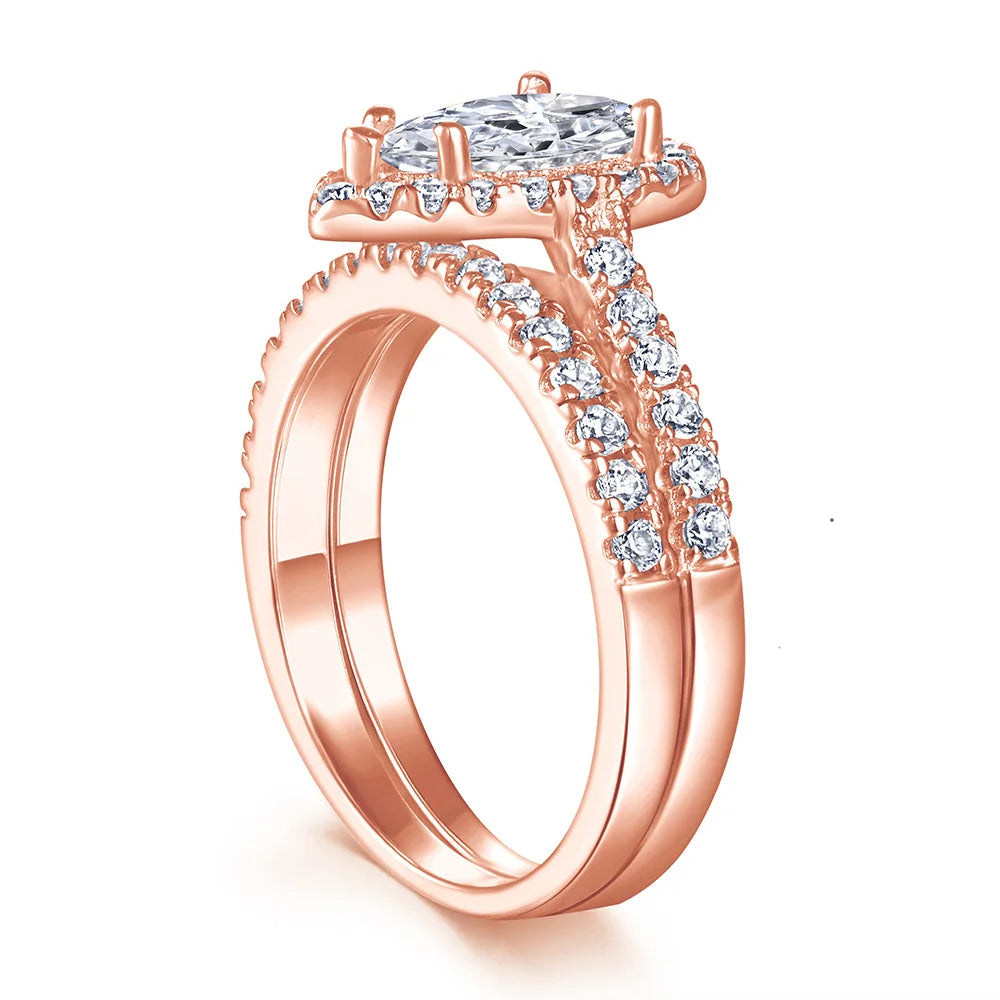 Bague MuShan en argent sterling 925 avec oxyde de zirconium triangulaire 5A, style décontracté pour femme, plaqué or véritable, bijoux fins
