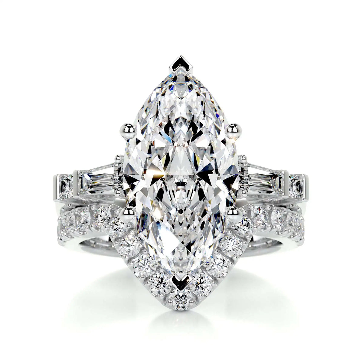 Anillo de plata de ley 925 de la marca MuShan, anillo de regalo con moissanita VVS para ella, chapado en oro de 18K, joyería fina con patente MST