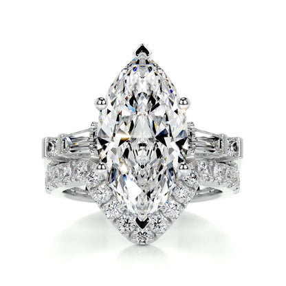 Anillo de plata de ley 925 de la marca MuShan, anillo de regalo con moissanita VVS para ella, chapado en oro de 18K, joyería fina con patente MST