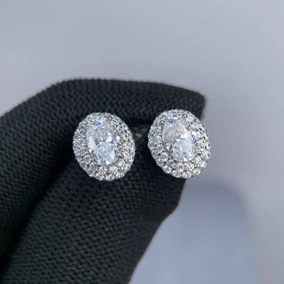 Joyas de la marca MuShan, aretes de plata de ley 925 con moissanita de 3 quilates, diseño geométrico para ocasiones especiales, chapado en oro real de 18K, patente MST