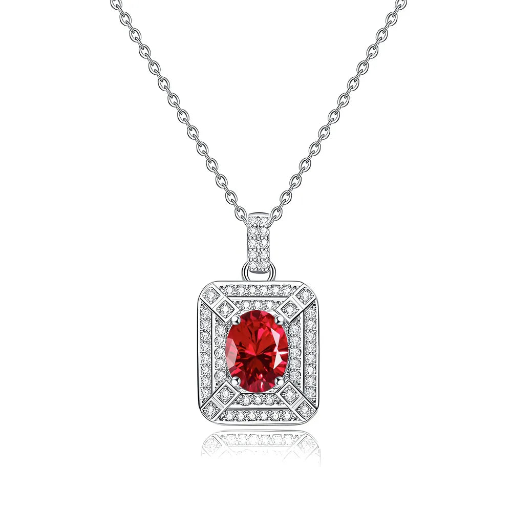 MuShan Jewelry 925 Sterling Silver Necklace Pendant Chain HCD Diamonds Best Friend Gift Bridal Jewelry Women Necklaces Jewelry