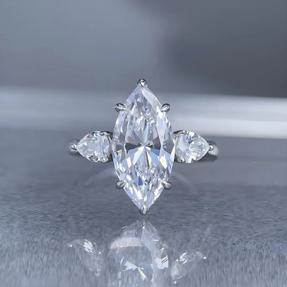 Bague MUSHAN Luxury Jewelry en argent sterling 925 pour femme, diamant moissanite taille émeraude certifié GRA, couleur D, bijou de luxe