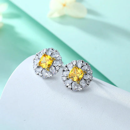Boucles d'oreilles MuShan Luxury Jewelry en argent sterling 925, créoles avec oxyde de zirconium 5A, plaquées rhodium, bijoux raffinés pour femmes pour soirées