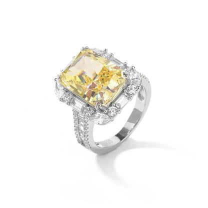 MuShan Jewelry 925 Sterling Silver Ring 5A CZ Gemstones Designer HCD Gemstones Brilliant 925 Sterling Silver Rings Accessories