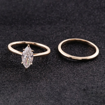 MUSHAN Luxury Custom 14K 18K Gold Rings Band Jewelry With Moissanite Diamond Lab Grown Gemstones Diamond Wedding Ring For Women