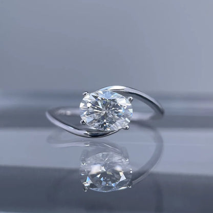 Anillo de mujer MUSHAN Luxury Jewelry de plata de ley 925 con diamante moissanita esmeralda, certificado GRA, color D, joyería fina