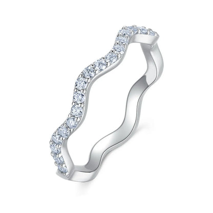 Bague de mariage MUHAN Luxury Jewelry en argent sterling 925 pour femme, alliance en diamant moissanite couleur D avec certificat GRA, joaillerie fine