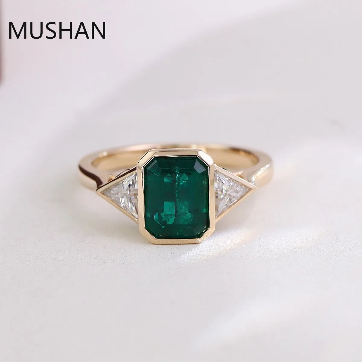 MUSHAN Luxury Custom 14K 18K Gold Rings Band Jewelry With Moissanite Diamond Lab Grown Gemstones Diamond Wedding Ring For Women