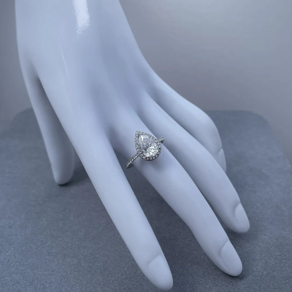 MUSHAN Luxury Jewelry 925 Sterling Silver Ring Band Women GRA Certificated Moissanite Diamond Emerald D Color Rings Fine Jewelry