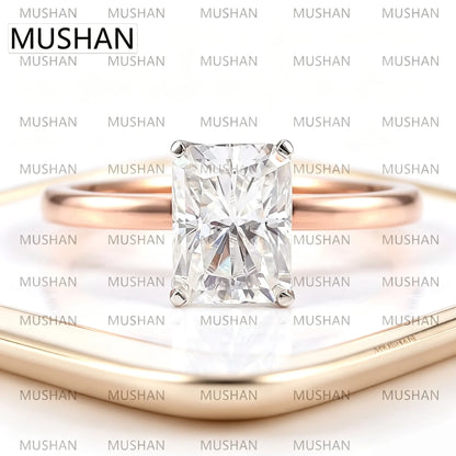 MUSHAN Luxury Custom 14K 18K Gold Rings Band Jewelry With Moissanite Diamond Lab Grown Gemstones Diamond Wedding Ring For Women