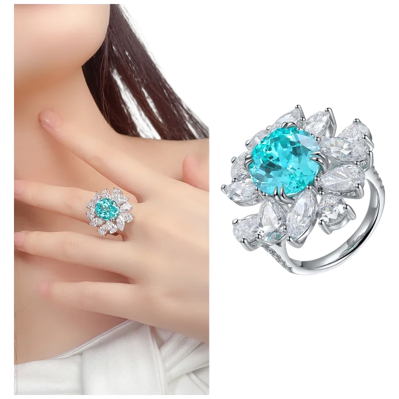 Anillo de compromiso MUSHAN de plata de ley 925 con zafiro rojo creado, corte cojín, chapado en oro de 18 quilates, diseño clásico para mujer