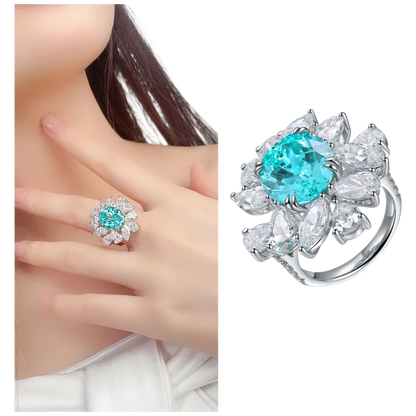 Anillo de compromiso MUSHAN de plata de ley 925 con zafiro rojo creado, corte cojín, chapado en oro de 18 quilates, diseño clásico para mujer