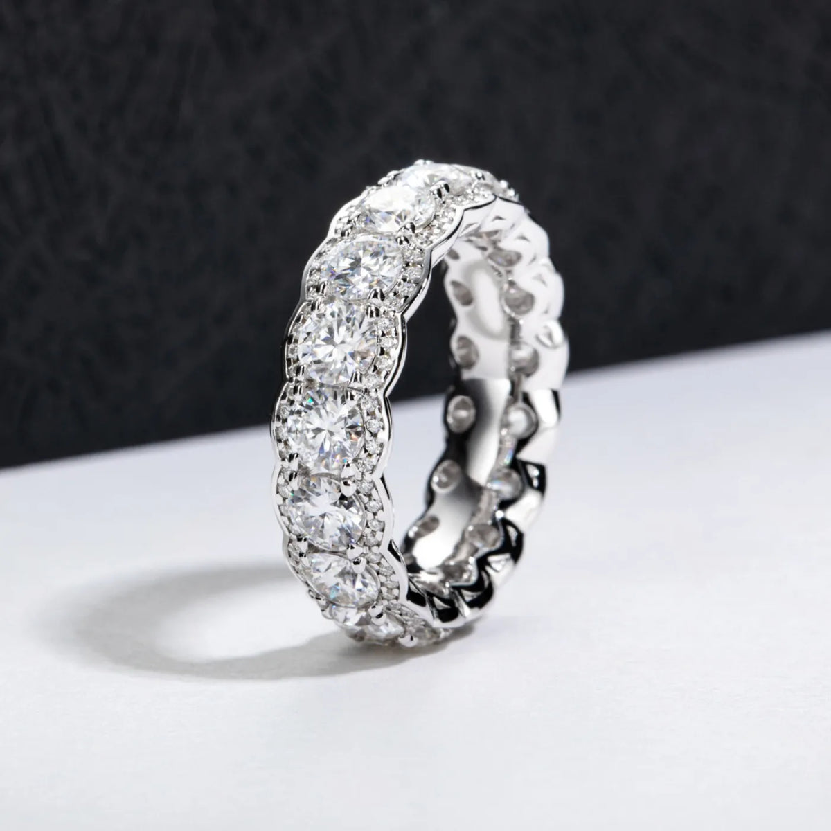 MUHAN Luxury Jewelry  925 Sterling Silver Ring Wedding Band  Women GRA Certificate Moissanite Diamond Rings D Color Fine Jewelry