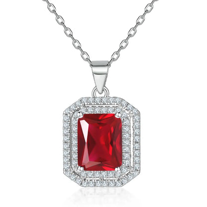 Collar de plata de ley 925 marca MuShan, colgante de joyería premium para mujer con circonita de grado 7A, diseño halo, bañado en oro real para el día a día.