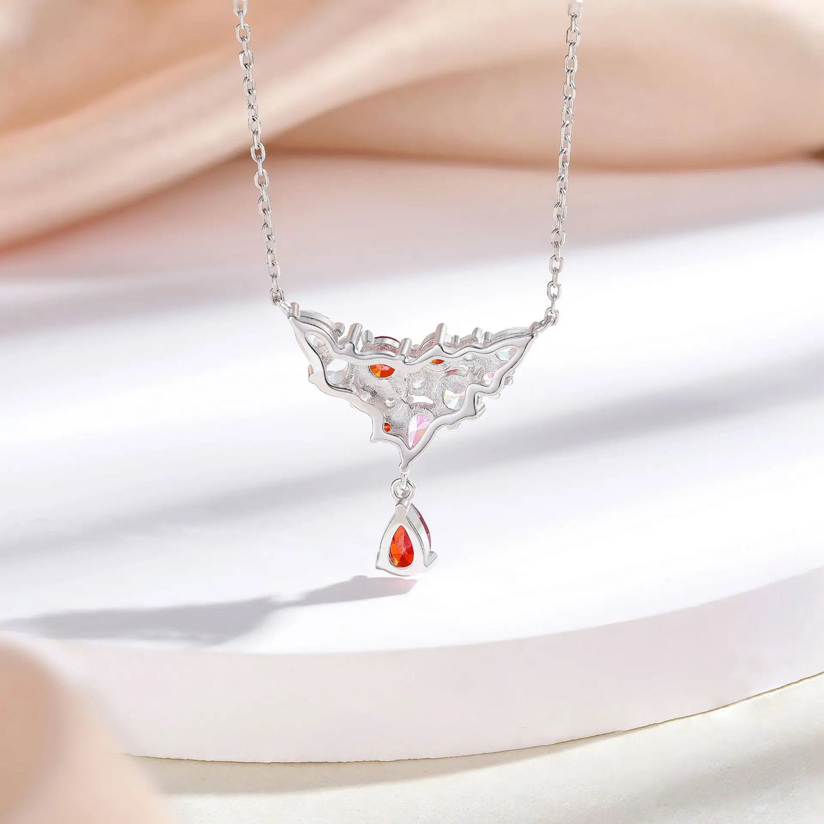 MuShan Brand Jewelry 925 Sterling Silver Necklace Cubic Zirconia 7A Cross Fashion Ladies Rhodium Plated Premium Jewelry Pendant