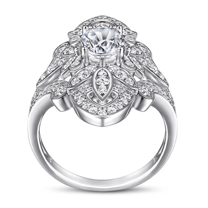 MuShan Jewelry 925 Sterling Silver Ring Wedding Band High Carbon Diamond  Her Gift Best Friend Gift Women Rings Fine Jewelry