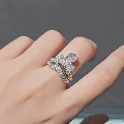 MUSHAN Luxury Jewelry 925 Sterling Silver Ring Band Women GRA Certificated Moissanite Diamond Emerald D Color Rings Fine Jewelry