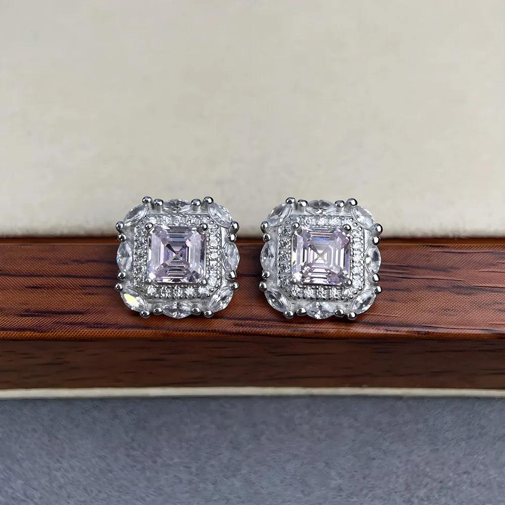 Pendientes de botón colgantes de plata de ley 925 MuShan Jewelry, joyería con piedras preciosas HCD, pendientes de bisutería fina para mujer, ideales para fiestas y cócteles