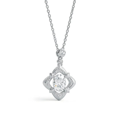 MuShan Designer Jewelry 925 Sterling Silver Opera Necklace Pear Moissanite for Partner Gold Vermeil MST Patent Cocktail Operas