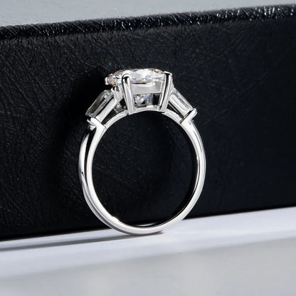 MUHAN Luxury Jewelry  925 Sterling Silver Ring Wedding Band  Women GRA Certificate Moissanite Diamond Rings D Color Fine Jewelry