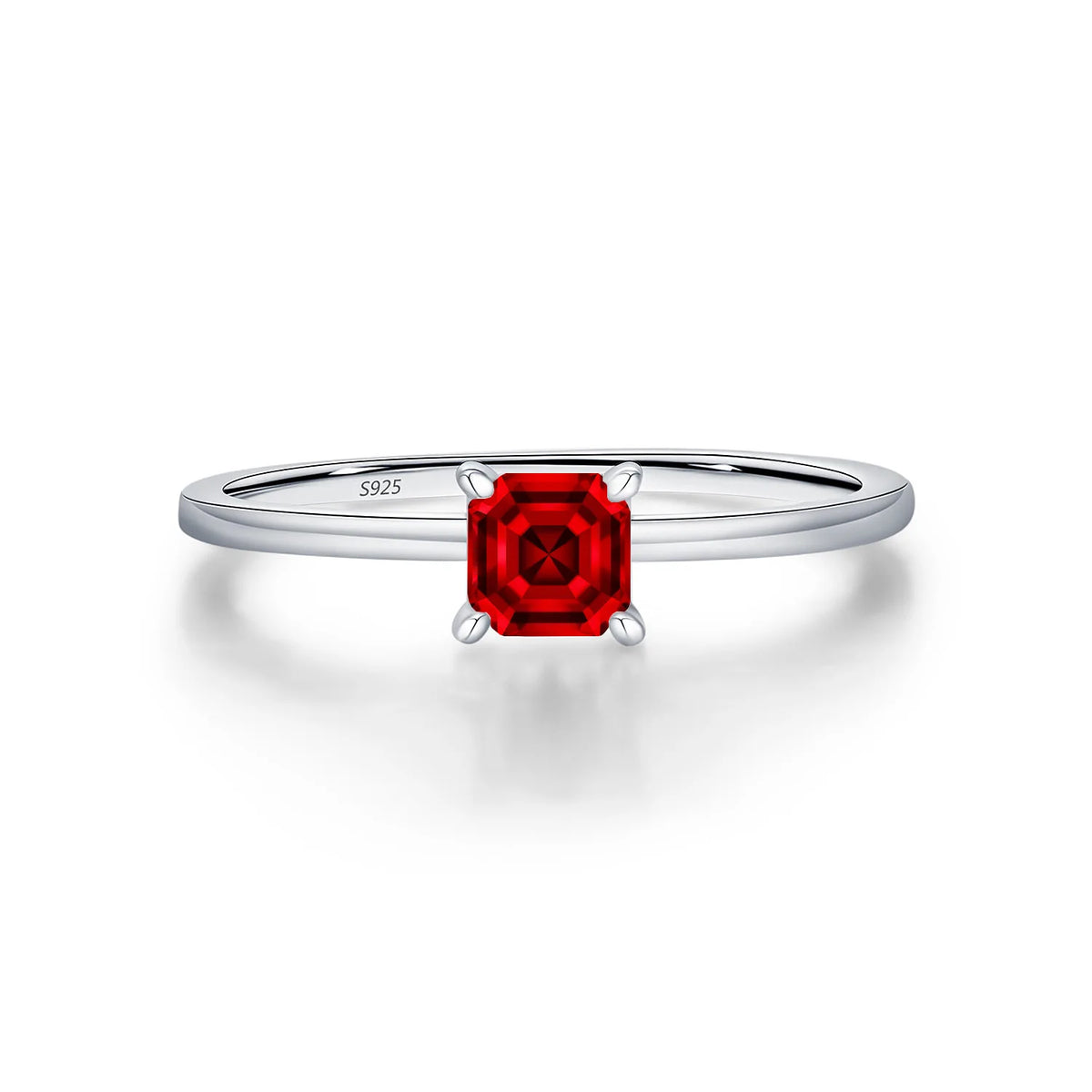 Anillo de compromiso de plata de ley 925 marca MuShan, con gema de rubí de alto carbono certificada CMA, chapado en oro de 18K para mujer