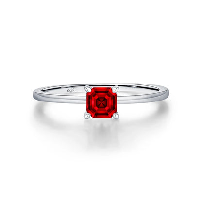Anillo de compromiso de plata de ley 925 marca MuShan, con gema de rubí de alto carbono certificada CMA, chapado en oro de 18K para mujer