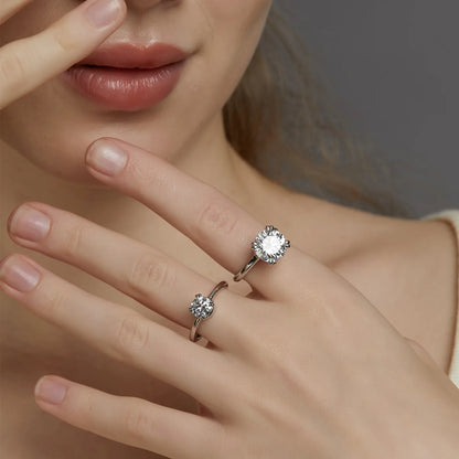 MUHAN Luxury Jewelry  925 Sterling Silver Ring Wedding Band  Women GRA Certificate Moissanite Diamond Rings D Color Fine Jewelry