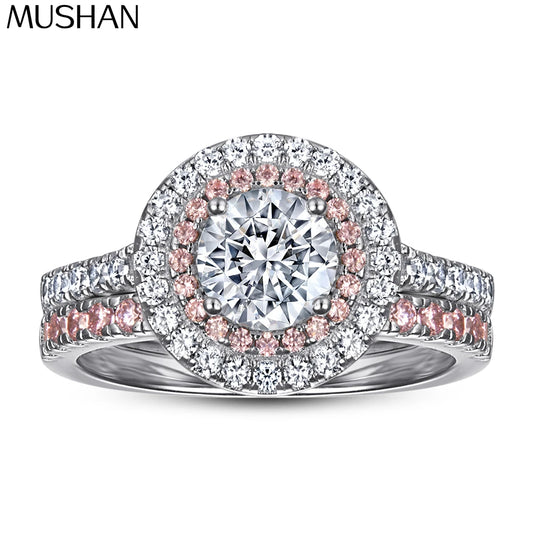 Bague MuShan Designer Jewelry en argent sterling 925, oxyde de zirconium 5A triangulaire, plaqué rhodium, bijoux raffinés pour femme, idéale pour les fêtes