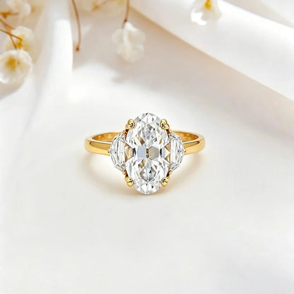 MUSHAN Luxury Jewelry 925 Sterling Silver Ring Band Women GRA 4.8ct Moissanite Diamond Emerald D Color Rings Fine Jewelry