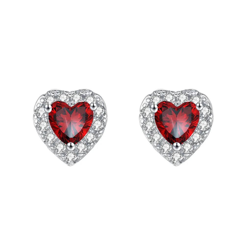 MuShan Jewelry 925 Sterling Silver Stud Earrings Drop HCD Gemstones Bachelorette Gift Best Friend Gift Women Earring Fine Jewelr