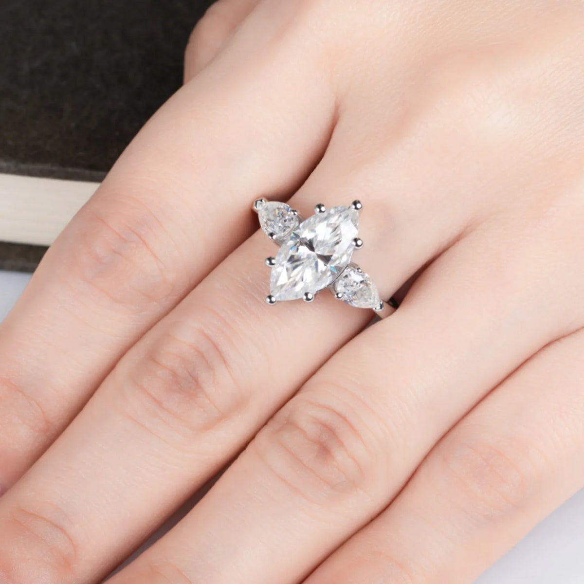 MUHAN Luxury Jewelry  925 Sterling Silver Ring Wedding Band  Women GRA Certificate Moissanite Diamond Rings D Color Fine Jewelry