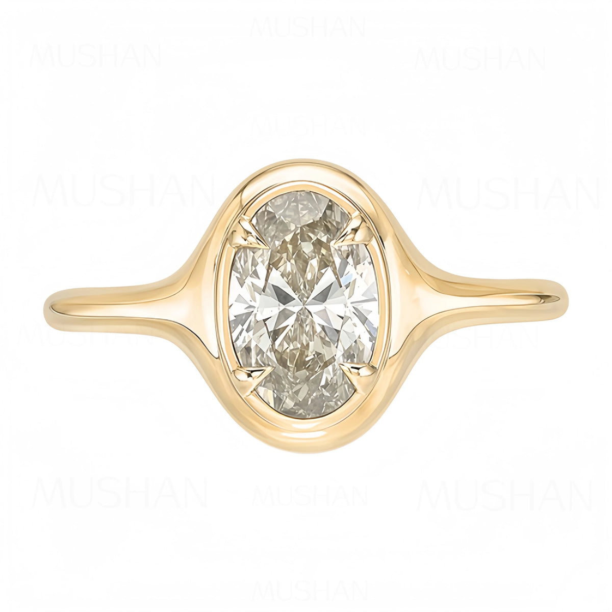 MUSHAN Patented Jewelry 925 Sterling Silver Ring Band For Women GRA Certificated Moissanite Diamond Ring Jewelry D Color VVS1