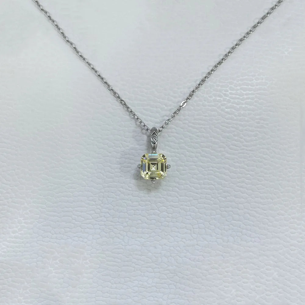 MuShan Jewelry 925 Sterling Silver Necklace Choker Chain HCD Diamonds Cocktail Party Bachelorette Gift Women Necklaces Jewelry